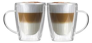 Szklane kubki zestaw 2 szt. do cappuccino 250 ml Livio Duo – Vialli Design