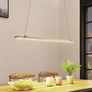 Lampa wisząca Tymon Lucande, możliwość ściemniania, aluminiowy / szary / cynkowy, salon / jadalnia, metal, nowoczesny