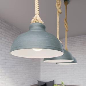 Lampa wisząca Chaby Lindby, możliwość ściemniania, aluminiowy / szary / cynkowy, salon / jadalnia, metal, vintage