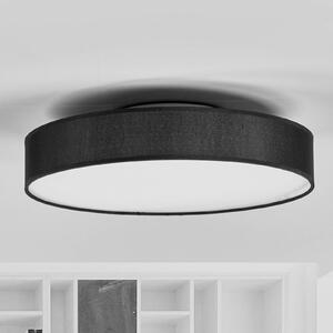 Lampa sufitowa Saira Lindby, czarny, salon / jadalnia, tkanina / materiał / jedwab, nowoczesny