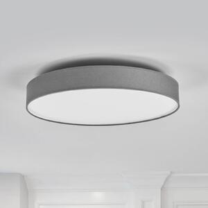 Lampa sufitowa Saira Lindby, aluminiowy / szary / cynkowy, salon / jadalnia, tkanina / materiał / jedwab, nowoczesny