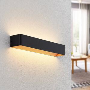 Kinkiet LED Karam Arcchio, możliwość ściemniania, czarny, salon / jadalnia, aluminium, nowoczesny
