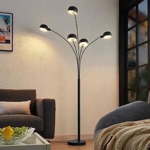Lampa stojąca Jewa Lindby, czarny, salon / jadalnia, metal, nowoczesny