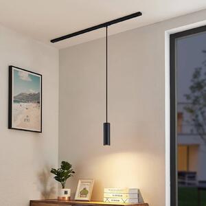 Lampa wisząca Lindby Linaro, 20 cm, czarna, 1-fazowa, GU10 Linaro, czarny, salon / jadalnia, metal, nowoczesny