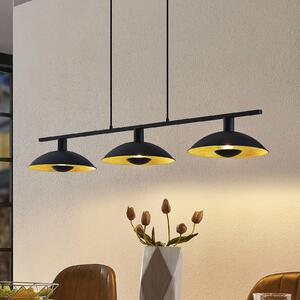 Lampa wisząca Narisara Lindby, możliwość ściemniania, czarny, salon / jadalnia, metal, nowoczesny