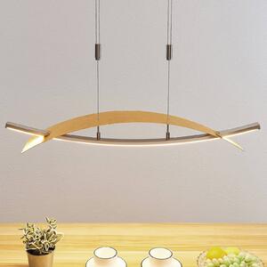 Lampa wisząca Marija Lucande, możliwość ściemniania, mosiężny / złoty, salon / jadalnia, metal, nowoczesny