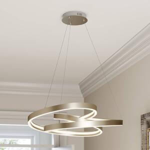 Lampa wisząca Gunbritt Lucande, możliwość ściemniania, aluminiowy / szary / cynkowy, salon / jadalnia, aluminium, nowoczesny