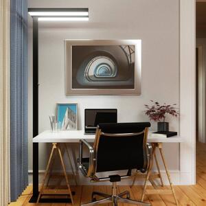 Lampa stojąca Logan Basic Arcchio, możliwość ściemniania, czarny, biuro, aluminium, nowoczesny