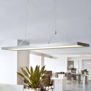 Arcchio lampa wisząca LED Dorean, srebrny, metal, 120cm Dorean Arcchio, możliwość ściemniania, aluminiowy / szary / cynkowy, biuro, metal, nowoczesny