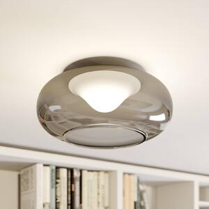 Lampa sufitowa LED Mijo Lucande, aluminiowy / szary / cynkowy, sypialnia, szkło, nowoczesny