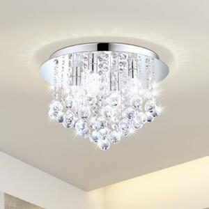 EGLO Lampa sufitowa kryształowa Almonte, chromowy / srebrny, salon / jadalnia, kryształ