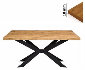 Ława 60x100 cm prostokątna, blat 1,8 cm, nogi Metalowe Czarne „ Pająk ” I ArtDHome