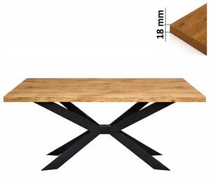 Ława 65x110 cm prostokątna, blat 1,8 cm, nogi Metalowe Czarne „ Pająk ” I ArtDHome