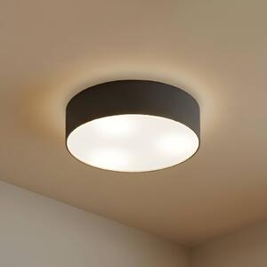 Lampa sufitowa Sebatin Lindby, możliwość ściemniania, aluminiowy / szary / cynkowy, sypialnia, tkanina / materiał / jedwab, nowoczesny