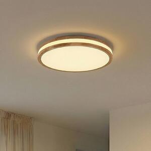 Lampa sufitowa Emiva Lindby, możliwość ściemniania, jasne drewno, salon / jadalnia, drewno, nowoczesny