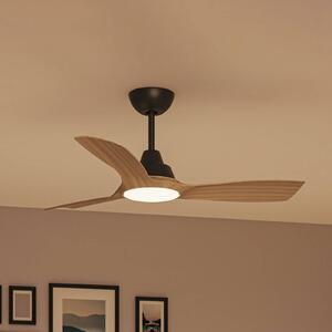 Philips Wentylator LED Olas, średnica 106 cm, brązowo-czarny, CCT możliwość ściemniania, czarny, salon / jadalnia, tworzywo sztuczne, nowoczesny