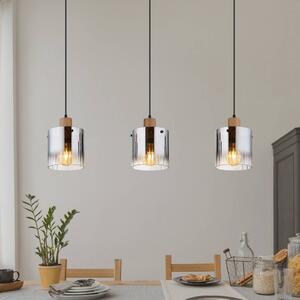 Globo Lampa wisząca Underwood, możliwość ściemniania, aluminiowy / szary / cynkowy, salon / jadalnia, szkło