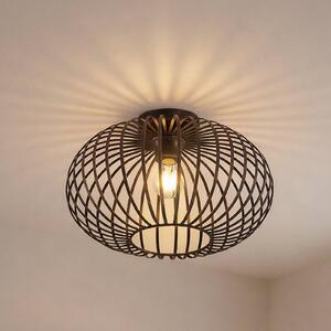 Lampa sufitowa Rosalea Lindby, możliwość ściemniania, czarny, salon / jadalnia, metal, nowoczesny
