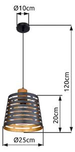 Globo Lampa wisząca Ablona, możliwość ściemniania, czarny, salon / jadalnia, metal, nowoczesny