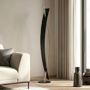 Lampa stojąca LED Marija Lucande, możliwość ściemniania, czarny, salon / jadalnia, metal, nowoczesny