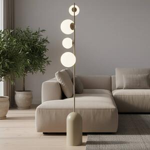 Lampa stojąca Etno LP4 EMIBIG LIGHTING, kremowy / amber, salon / jadalnia, szkło, nowoczesny