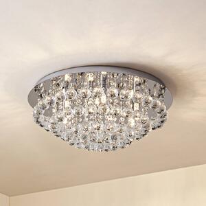 Lampa sufitowa kryształowa Antonino Lindby, możliwość ściemniania, chromowy / srebrny, salon / jadalnia, kryształ, nowoczesny
