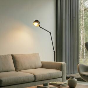 Lampa stojąca Silka Lucande, czarny, biuro, metal, nowoczesny