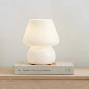 Lampa stołowa Andriana Lindby, biały / opal, salon / jadalnia, szkło, nowoczesny