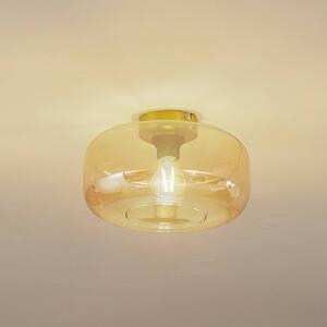 Lampa sufitowa Hildur Lindby, możliwość ściemniania, kremowy / amber, salon / jadalnia, szkło