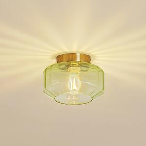 Lampa sufitowa Hildur Lindby, możliwość ściemniania, zielony, salon / jadalnia, szkło