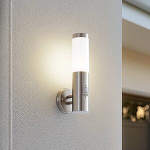 Lampa zewnętrzna z czujnikiem ruchu Kristof Lindby, aluminiowy / szary / cynkowy, stal szlachetna, nowoczesny