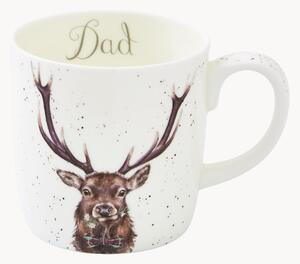 Kubek z porcelany kostnej Dad Stag