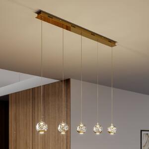 Lampa wisząca szklana Hayley Lucande, przezroczysty / transparentny, salon / jadalnia, szkło, nowoczesny