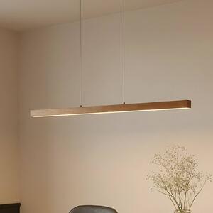 Lampa wisząca Nihalo Lucande, możliwość ściemniania, jasne drewno, salon / jadalnia, drewno, nowoczesny
