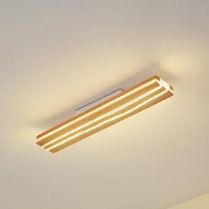 Lampa sufitowa LED Silja Lucande, jasne drewno, salon / jadalnia, drewno, nowoczesny