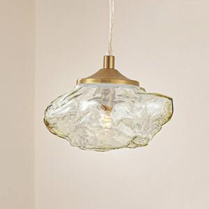 Lampa wisząca szklana Piatra Lindby, możliwość ściemniania, kremowy / amber, salon / jadalnia, szkło, nowoczesny
