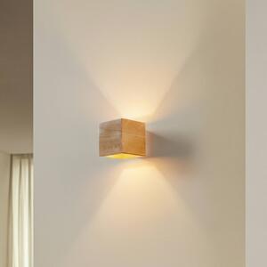 Kinkiet Ara SOLLUX LIGHTING, możliwość ściemniania, jasne drewno, salon / jadalnia, drewno, nowoczesny