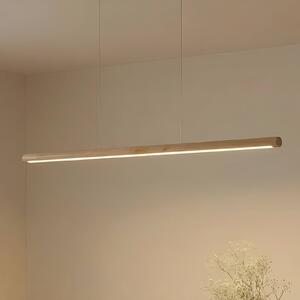 Lampa wisząca Maruta Lucande, jasne drewno, salon / jadalnia, drewno, nowoczesny