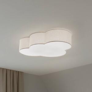 Lampa sufitowa Cloud TK Lighting, możliwość ściemniania, kremowy / amber, pokój dziecięcy, tkanina / materiał / jedwab, młodzieżowy