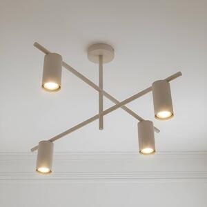 Lampa sufitowa Marilou Lindby, możliwość ściemniania, kremowy / amber, salon / jadalnia, metal, nowoczesny