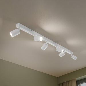 Reflektor sufitowy Top, biały, 127 cm, 6-punktowa, metal, GU10 NEX TK Lighting, możliwość ściemniania, biały / opal, salon / jadalnia, metal, nowoczesny