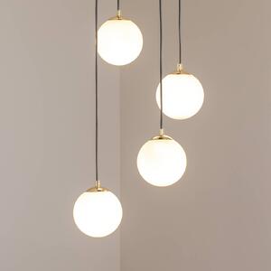 Lampa wisząca szklana Glassy Euluna, możliwość ściemniania, czarny, salon / jadalnia, szkło, nowoczesny