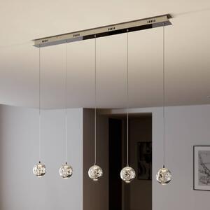 Lampa wisząca szklana Hayley Lucande, przezroczysty / transparentny, salon / jadalnia, szkło, nowoczesny