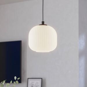 EGLO Lampa wisząca szklana Mantunalle, możliwość ściemniania, biały / opal, salon / jadalnia, szkło, skandynawski