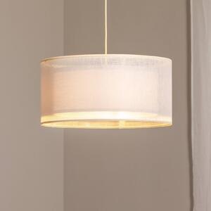 Lampa wisząca Duo Den Light Maco Design, możliwość ściemniania, kremowy / amber, salon / jadalnia, tkanina / materiał / jedwab