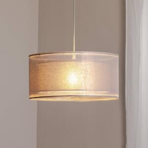 Lampa wisząca Duo Den Light Maco Design, możliwość ściemniania, aluminiowy / szary / cynkowy, salon / jadalnia, tkanina / materiał / jedwab