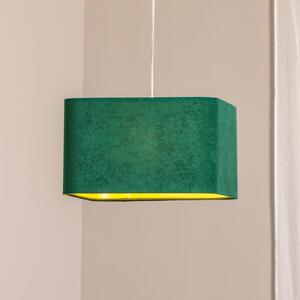 Lampa wisząca Kwadro Maco Design, możliwość ściemniania, zielony, salon / jadalnia, tkanina / materiał / jedwab