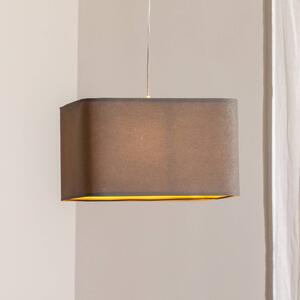Lampa wisząca Kwadro Maco Design, możliwość ściemniania, aluminiowy / szary / cynkowy, salon / jadalnia, tkanina / materiał / jedwab