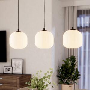 EGLO Lampa wisząca szklana Mantunalle, możliwość ściemniania, biały / opal, salon / jadalnia, szkło, skandynawski