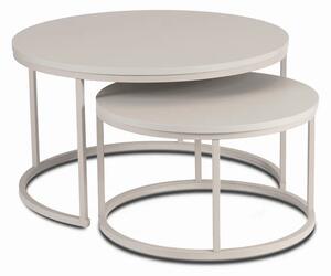 Zestaw Stolików Kawowych NELLY MAX 60 cm/80 cm Kaszmir Japandi